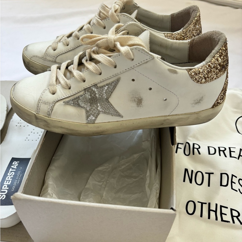 Size 36 perfect neutral Golden goose superstar. Like new